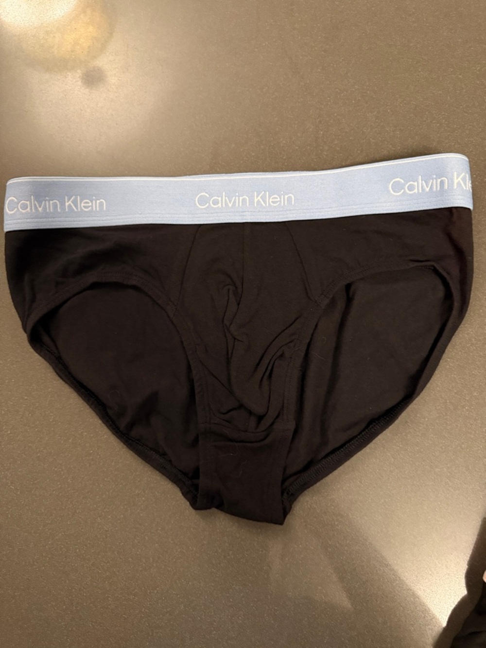 New Calvin Klein Black Hip Briefs Trio with Blue, Pink & Gray Waistbands. Cotton - Picture 5 of 6